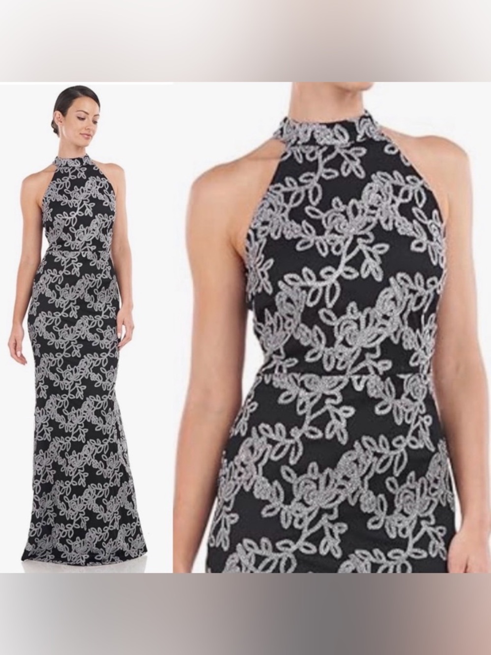JS Collections Women's Alexandra Halter Mermaid Gown Size 14
